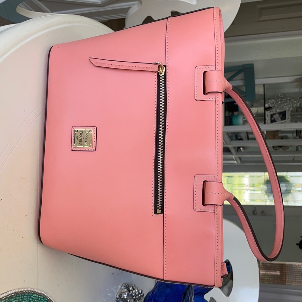 Dooney & Bourke peach leather tote